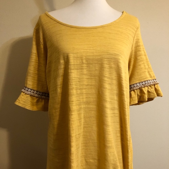 Dept 222 Boho Yellow Tie Bottom Size XL Top - Picture 2 of 11